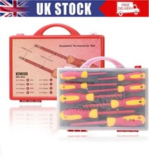 Electricians Screwdriver Set Tool Electrical Fully Insulated 8 Pcs with Kit Case