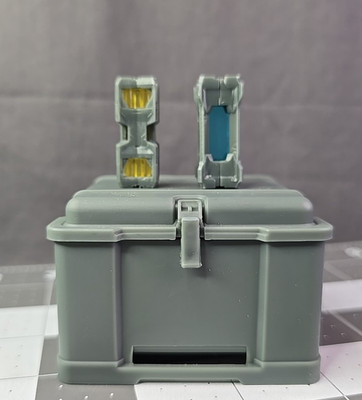 HALO Infinite UNSBC Checkpoint Blue & Yellow Fusion Coils + Crate JAZWARES
