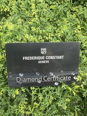 Frederique Constant Diamond Certificate For FC-206MPWD1S5/5B/6/6B - New