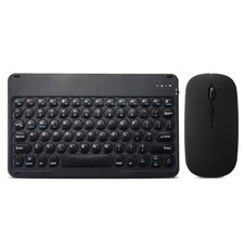 Bluetooth Keyboard and Mouse Combo for iPad - Rechargeable Wireless black