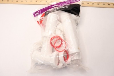Oatey 1-1/2 in. White Plastic Slip-Joint Sink Drain Center Outlet Waste