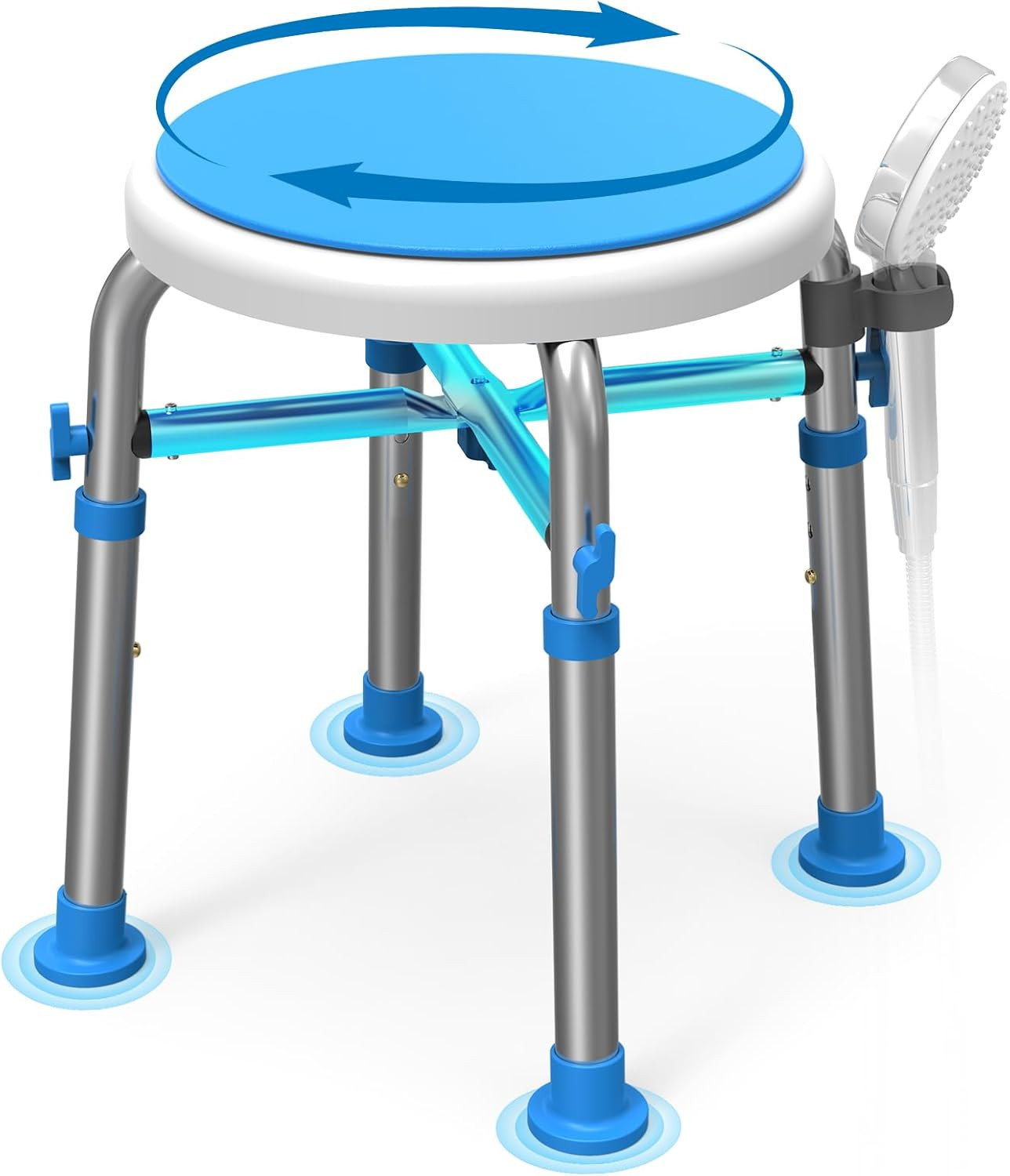FSA/HSA Eligible Swivel Shower Stool with Reinforced Crossing Bar