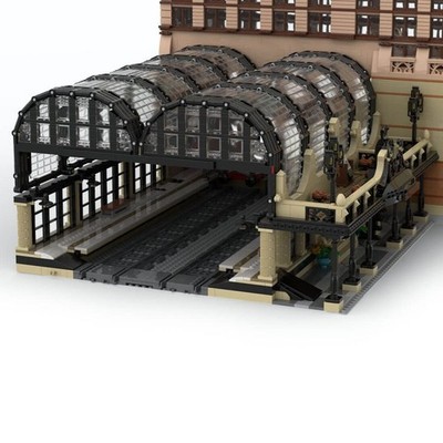 MOC-167905 Train Station Modular Building with Realistic Roof Design 2572 Pcs