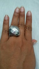 Stunning ATI Mexico modernist sterling silver 925 dome  ring size 7