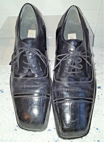 Fratelli Black Leather Oxfords Men's Size 9
