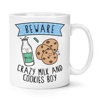 Beware VerrüCkte Milch Und Kekse Jungen 284Ml Becher Tasse Scherz Sohn Lustig