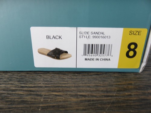 CLIFFS BY WHITE MOUNTAIN Womens 8 Fredie Slide Sandals Black - Picture 12 of 12