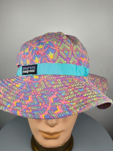 Patagonia Girls Kids Multicolor Bucket Hat Aztec Pattern Sun Large 10 Years &Up - Picture 5 of 18