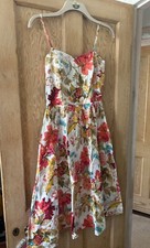 Vintage ST MICHAEL Floral Sun Dress. Fits UK 12, Sleeveless, Cottagecore, M&S
