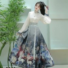 Hanfu Chinese Women's Traditional Dress Skirt Daily Horse Face Skirt Set Cosplay