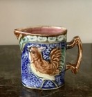 Antique rooster and chicken decor slipper pitcher