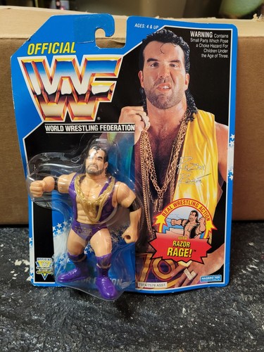 RARE WWF Hasbro Blue Card Series Razor Ramon Wrest...