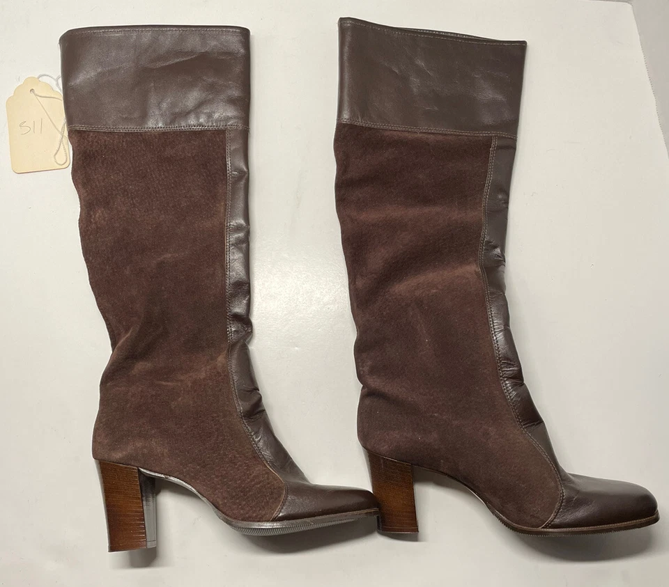 1970-х годов винтажный новый с коробкой женщин Cobbies ботинки размер 5 M кожаный замшевый каблук - Изображение 3 из 4