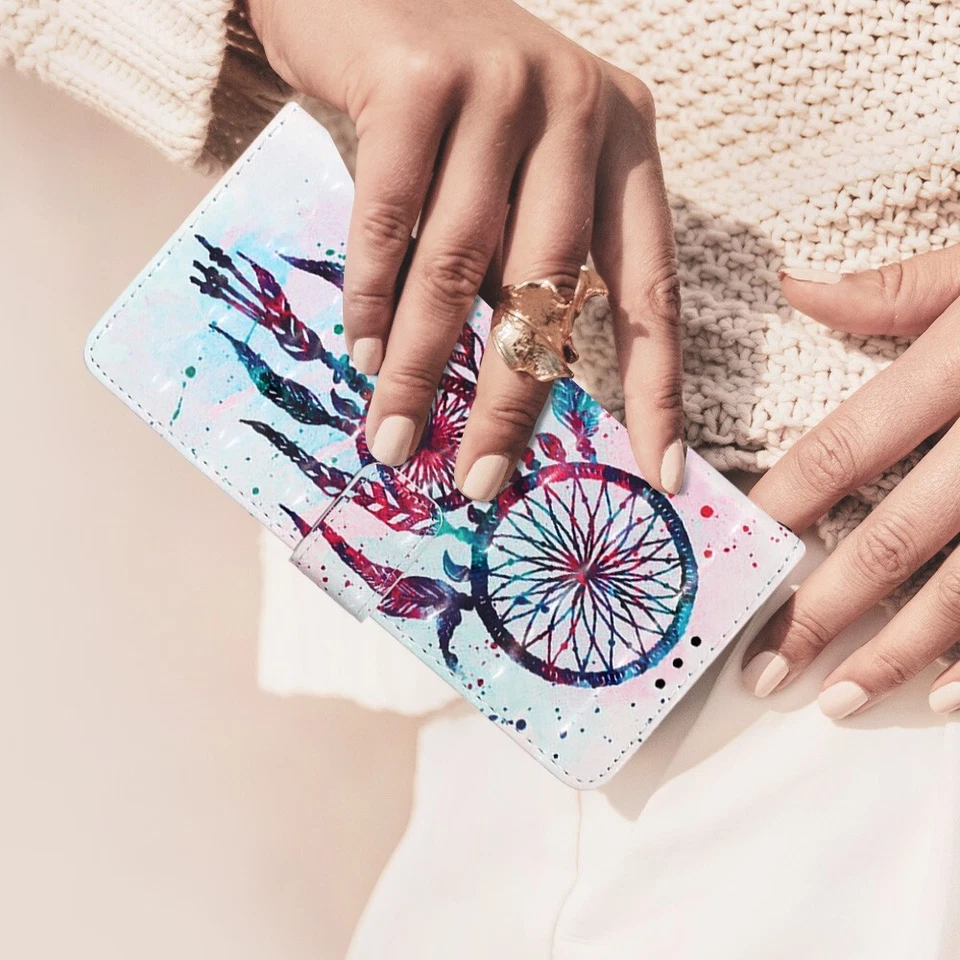 Pattern Flip Stand Cards Phone Case Cover For Samsung Galaxy A55 A54 A53 A52 A51 - Image 4 of 4