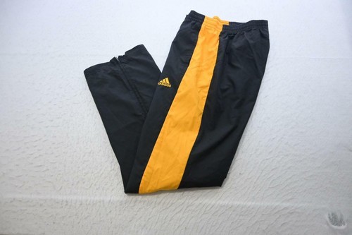 Adidas Track Pants Soccer Black Yellow 