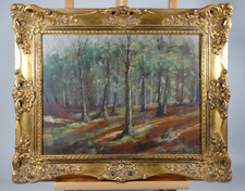 Ölgemälde Simon Hohenegger Wald Dachau Dachauer Maler Landschaft