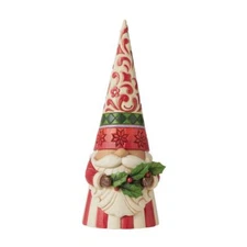 Jim Shore Tall Gnome with Holly 6011155 NEW for 2022 Christmas Decoration Gnome