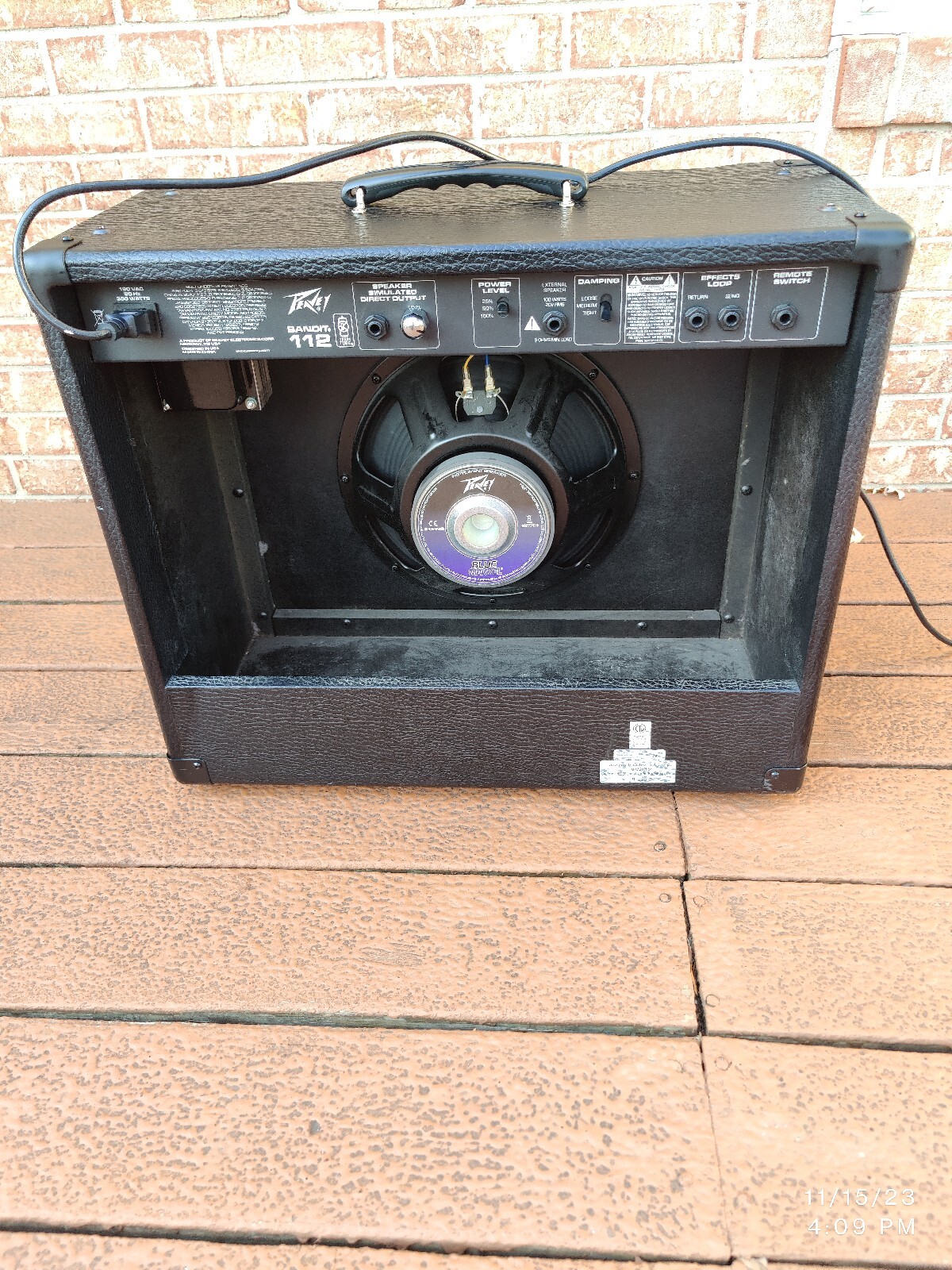 PEAVY BANDIT 112 TRANS TUBE GUITAR AMPLIFIER W/COVER & PEDAL eBay