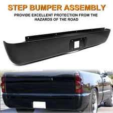 Rear Bumper Roll Pan For Chevy Silverado 2500 3500 HD/GMC Sierra 1500 2007-2013