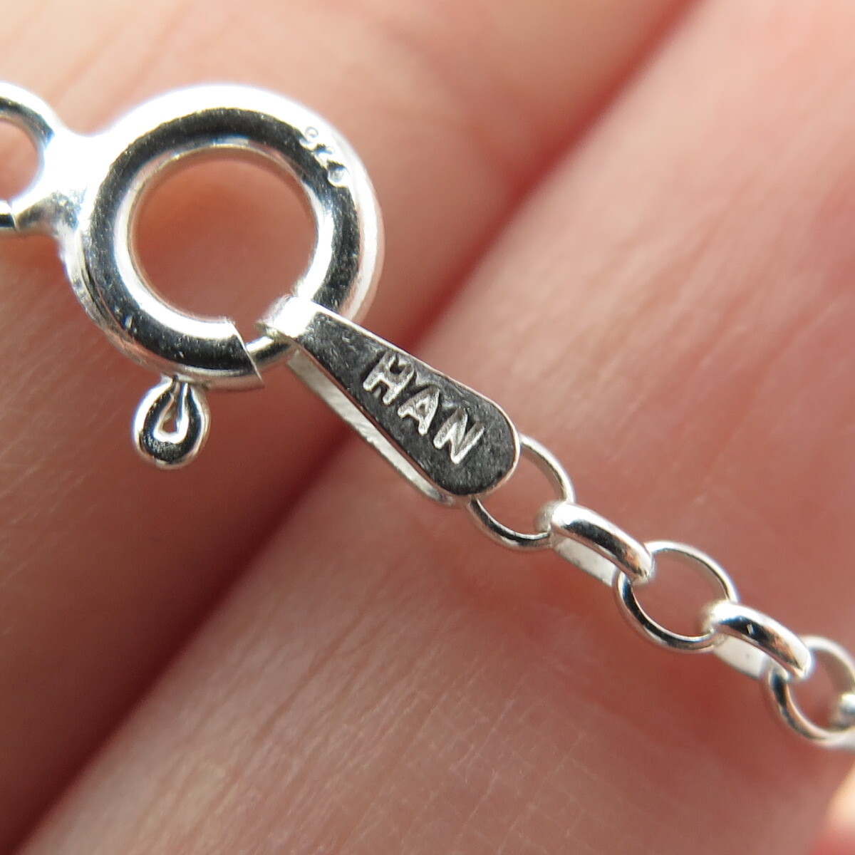 HAN 925 Sterling Silver Italy Rolo Chain Necklace 24