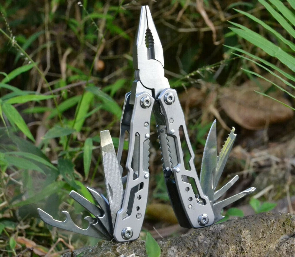 Multi Tool Knife EDC Gear Kit Multipurpose Camping Outdoor Folding Pocket Pliers