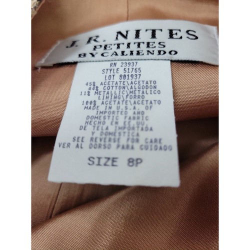 New Jr. Nites by Caliendo Metallic Gold Fitted Dress Jacket - Picture 8 of 8