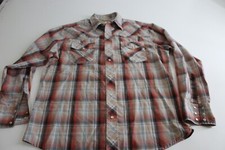 Wrangler Western Pearl Snap LONG SLEEVE SHIRT Large L Trim 16 x 34/35