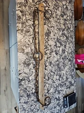 Antique 48" hand hewn wooden Oxen YOKE with chain primitive farm decor