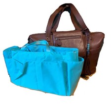 Lily Jade Diaper Bag Brandy Brown Silver Hardware Backpack Madeline