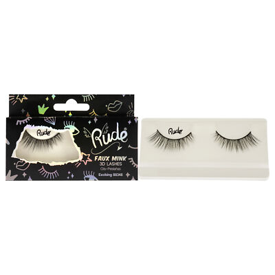 Essential Faux Mink 3D Lashes - Exciting by Rude Cosmetics for Women - 1 Pc Pair