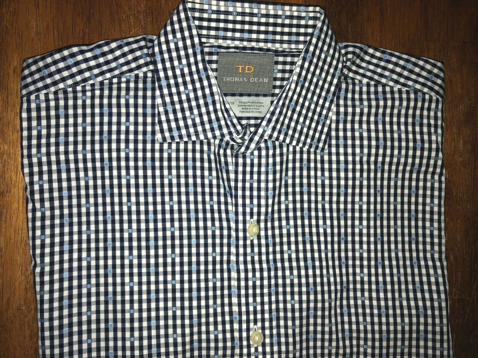Мальчики Thomas Dean длинным рукавом кнопка спереди рубашка - размер большой 14 - 16 - Изображение 2 из 2