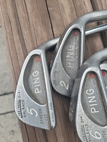 Ping Toe Heel Balance Karsten III 2,5,6,8 Iron Set Orange Dot RH Stell stiff - Picture 19 of 19