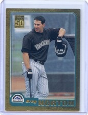 2001 Topps Traded and Rookies GOLD PARALLEL #/2001 NO. T55 Greg Norton