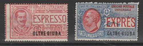1926 OLTRE GIUBA ESPRESOS SOBRESTAMPADOS 2 VAL MNH MF74306