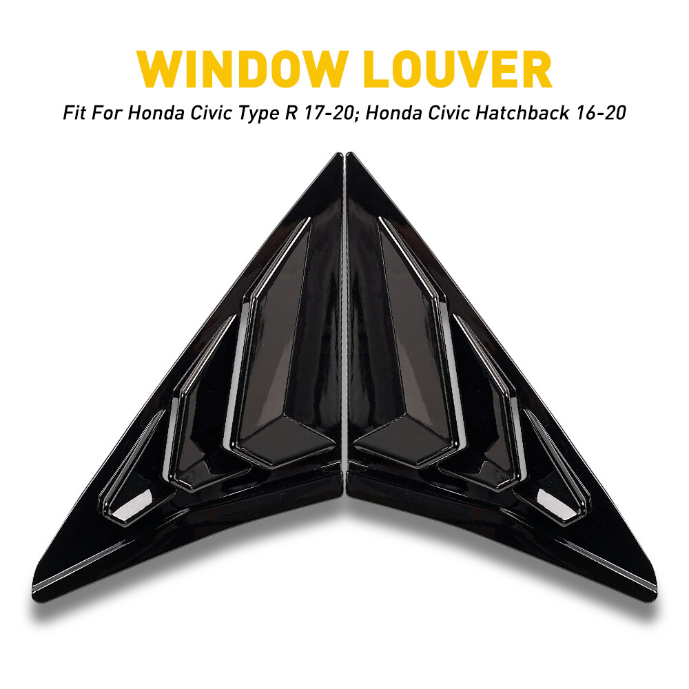 For Civic Hatchback Type Honda R Rear Side Vent 2017-2020 Window Cover Louver