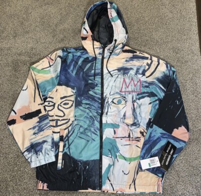 Jean Michel Basquiat X Members Only Men s Size M Hooded Windbreaker Jacket