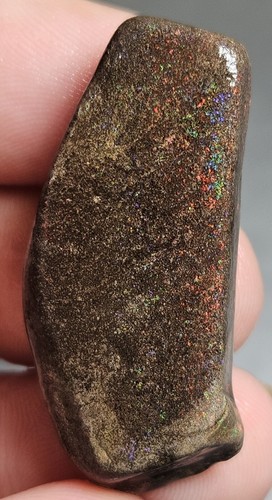 Andamooka Matrix Opal Rub 24.5 Carats Lapidary Red Blue Green Matrix Untreated - Bild 11 von 15