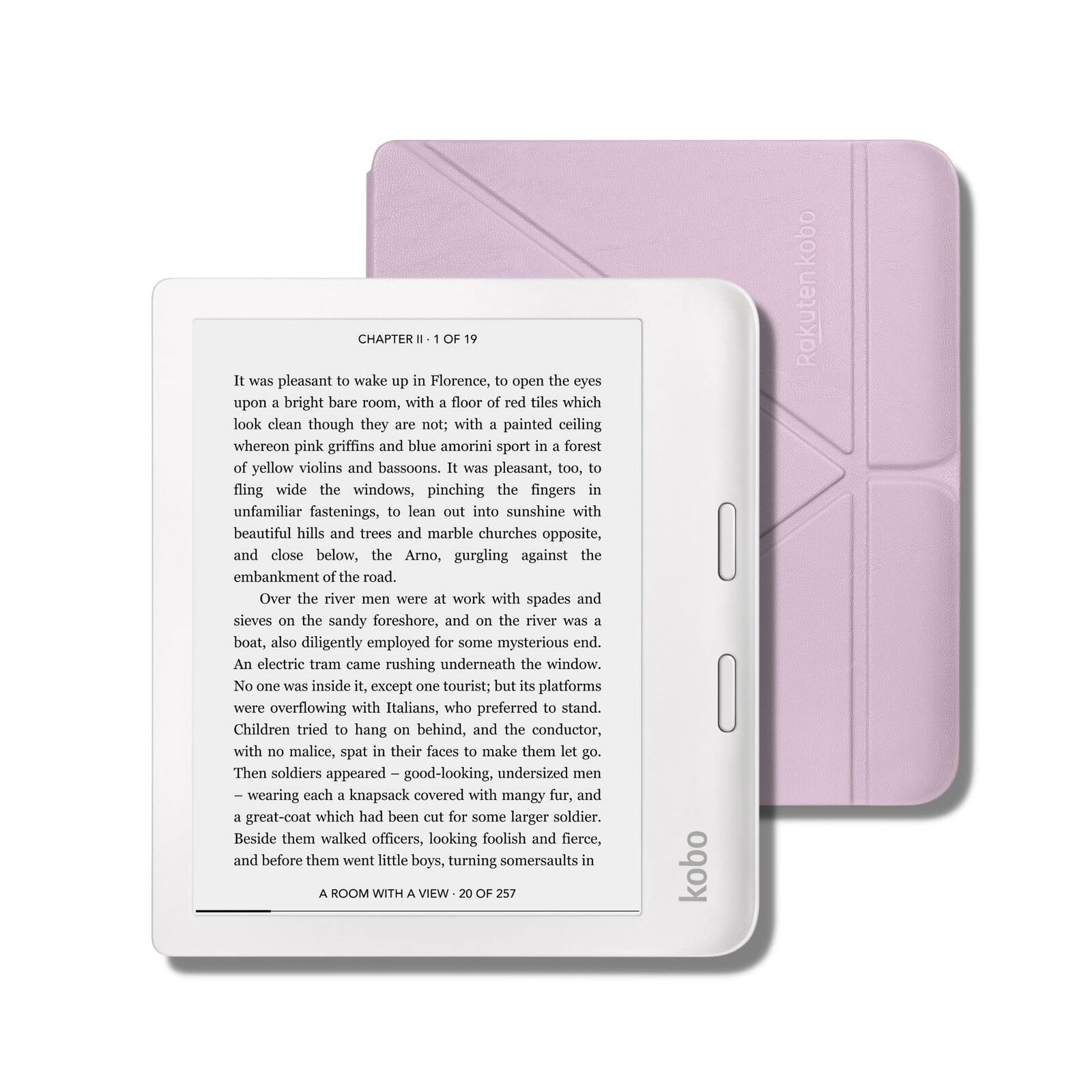 Kobo Libra 2 Black Bundle with Lavender SleepCover