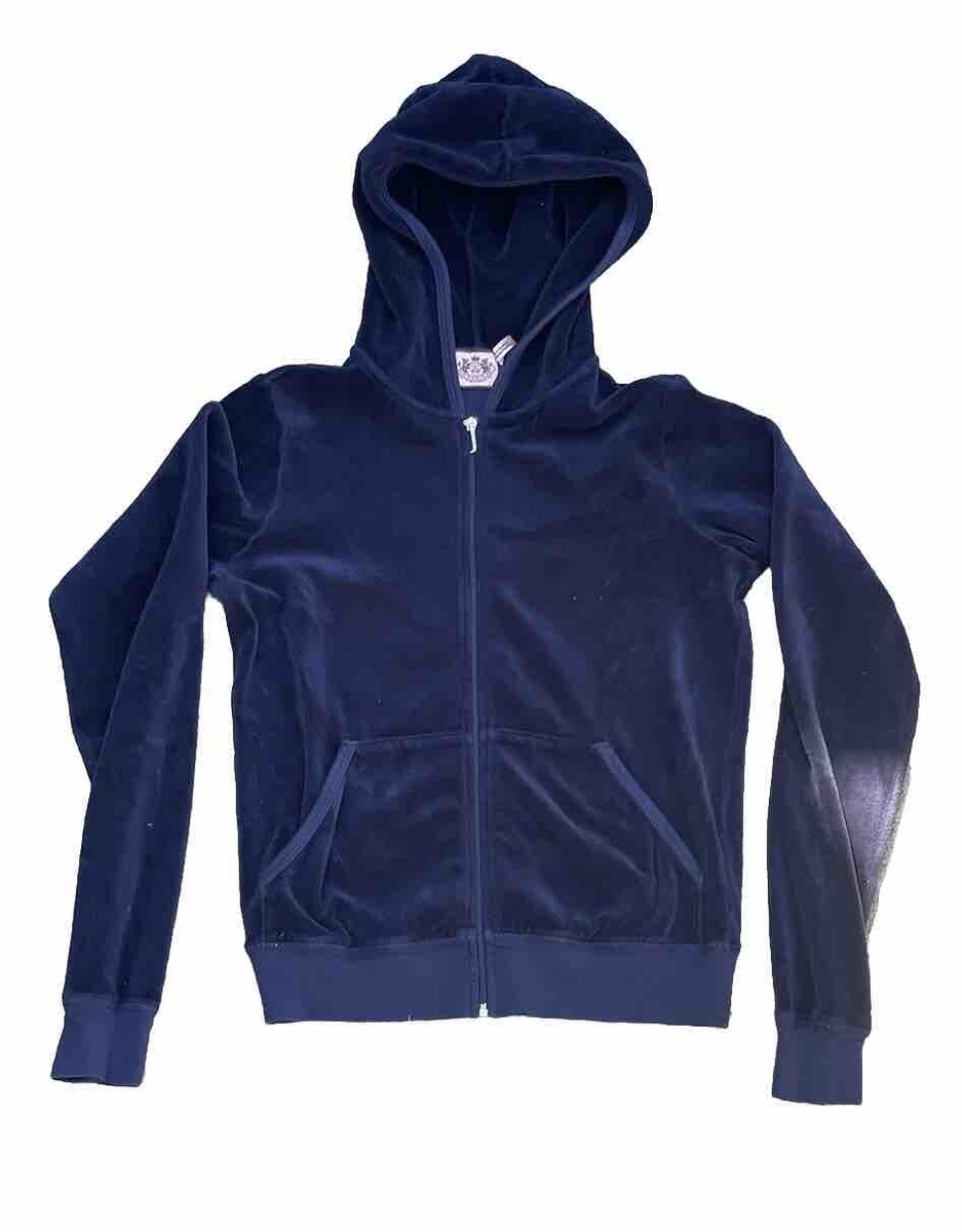 Vtg Juicy Couture Y2K Tracksuit Set Lush Navy Blue Velour M