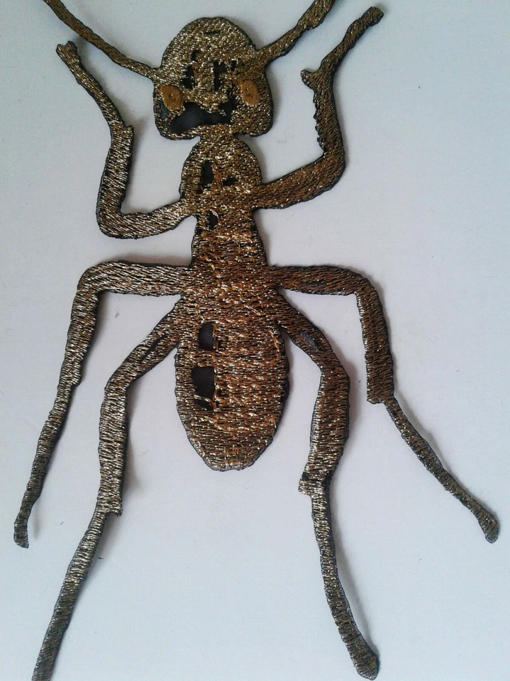 Ant Insect Large Golden Handmade Embroidered Patch - Image 2 of 4