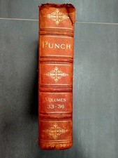 Punch volumes XXXIII to XXXVI - July 1857 to June 1859 - Rare vintage bound book