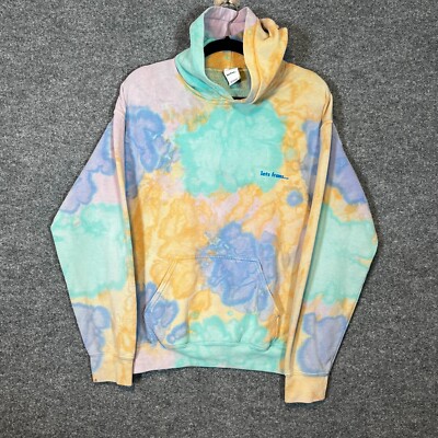 Iets Frans Sweater Womens Small Tie Dye Hoodie Sweatshirt Boho Fleece