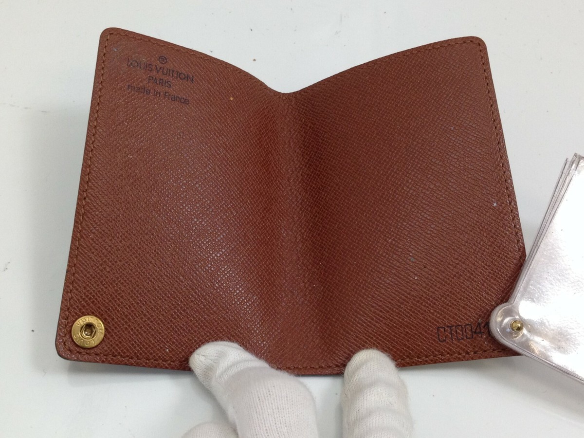 Auth Louis Vuitton Monogram Etui Plastic Card Case 7J190260g