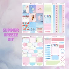 ☀️🌊 Summer Breeze Weekly Journaling Sticker Sheet Set - Set of 4 🌊☀️