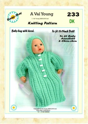 PUPPEN STRICKMUSTER (233) für/ANNABELL 18''/19'' Puppe von Daisy May