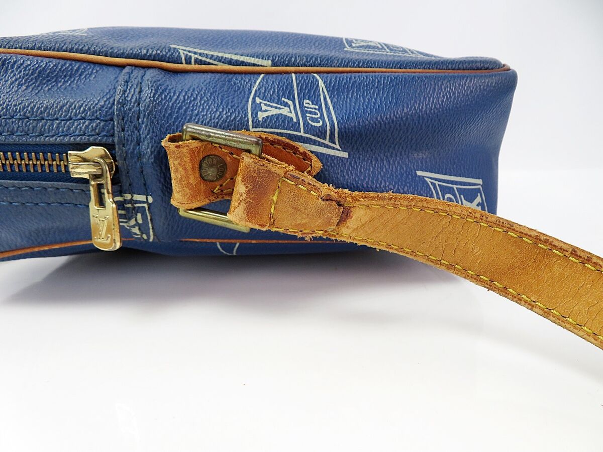 ルイ・ヴィトン COFFEE CUP クロスボディバッグ キャンバス Auth LOUIS VUITTON Cup Sac San Diego Blue Cross Body