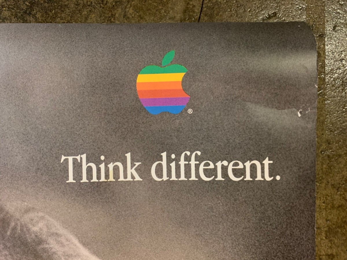 APPLE THINK DIFFERENT- Pablo Picasso- 6' Backlit Bus Stop Ad! Very