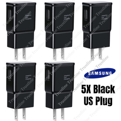 5Pack Lot USB Wall Charger Adaptive Fast Power Adapter Block For Samsung Android