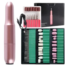 Electric Nail Sander USB Interface Drill Machine Nail Lathe Mill Cutter Set