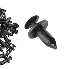 For 8mm Hole Plastic Rivets Retainer Fender Bumper Push Pin Fastener 100pc Clips